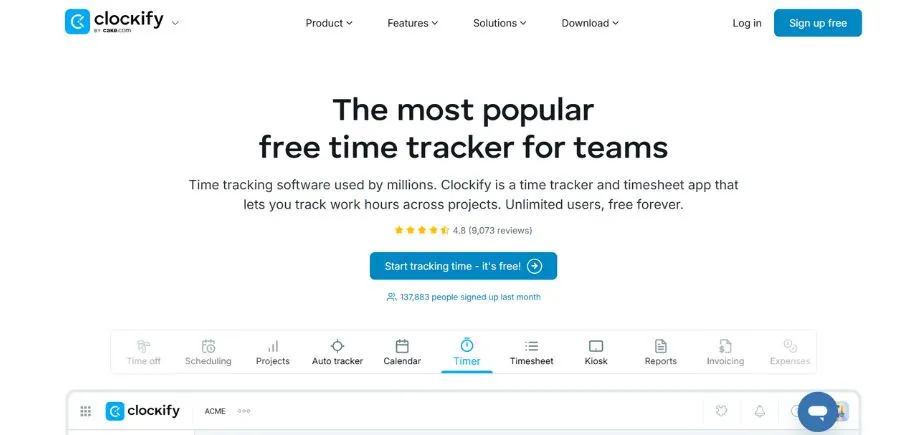 Clockify - Time Tracking Software