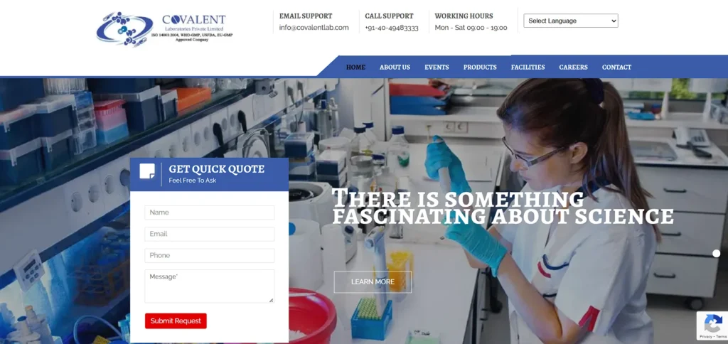 Manufacturing Companies in Hyderabad - Covalent Laboratories Private Limited