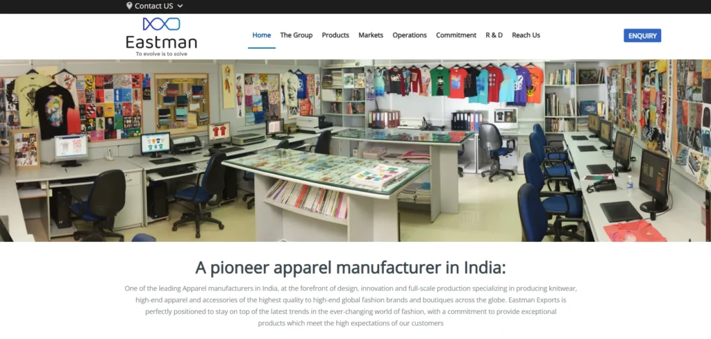  Manufacturing Company in Tirupur- Eastman Exports