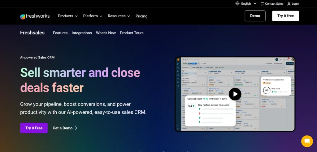 sales tracking software - Freshsales