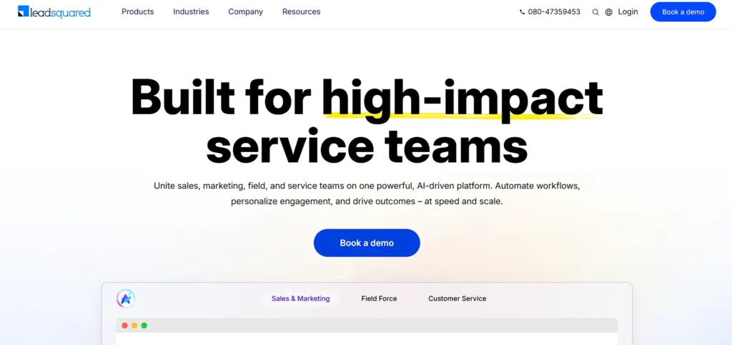 sales tracking software - LeadSquared