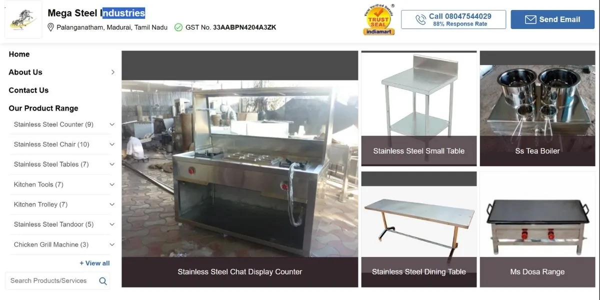 Mega steel - Manufacturing Companies in Madurai