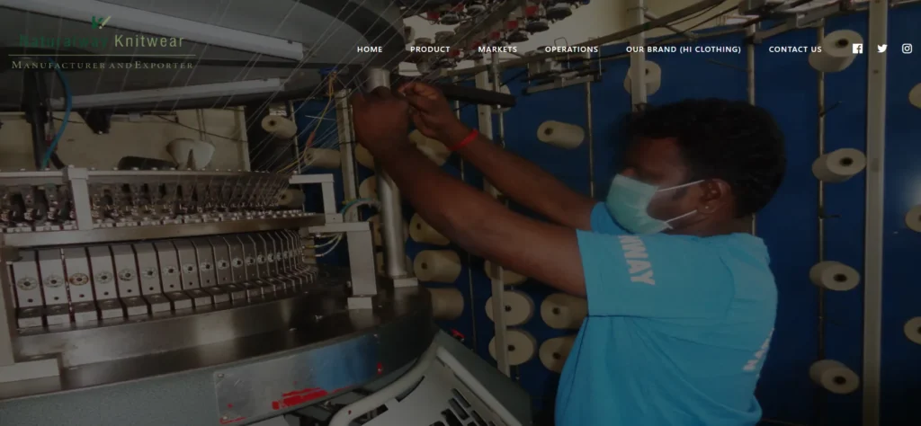 Manufacturing Company in Tirupur- Na⁠tural Wa‍y Knitwe​ar (Nway)