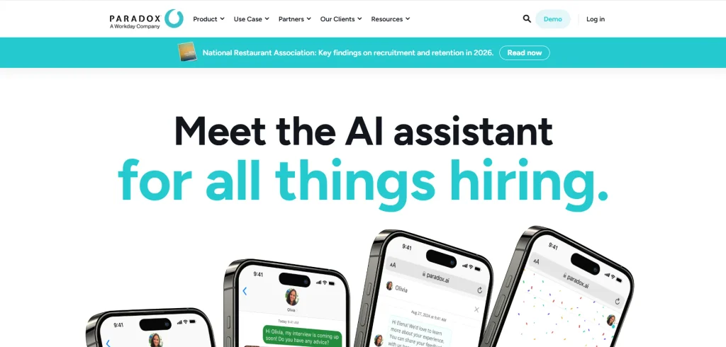  AI tool for HR- P‍ara⁠dox (O⁠livia‌)