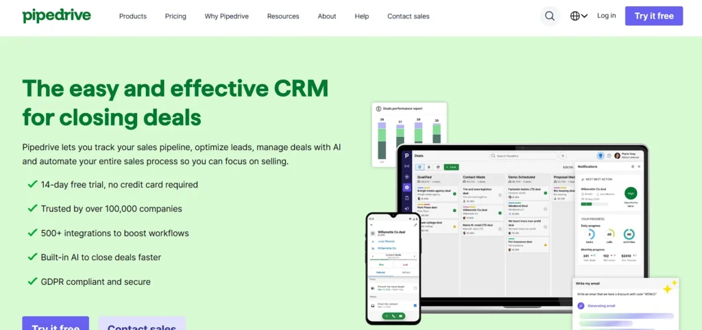 sales tracking software - Pipedrive