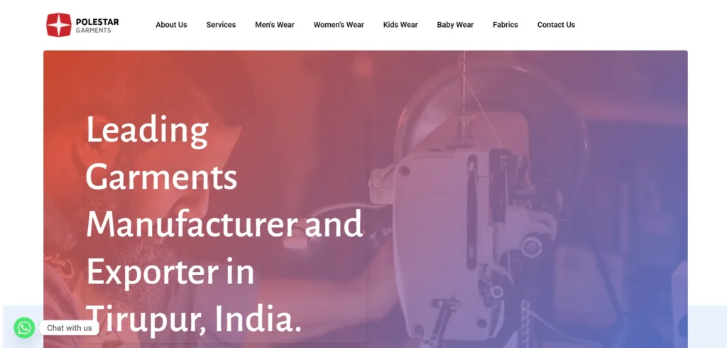 Manufacturing Company in Tirupur- Polestar Garme‌nts‍