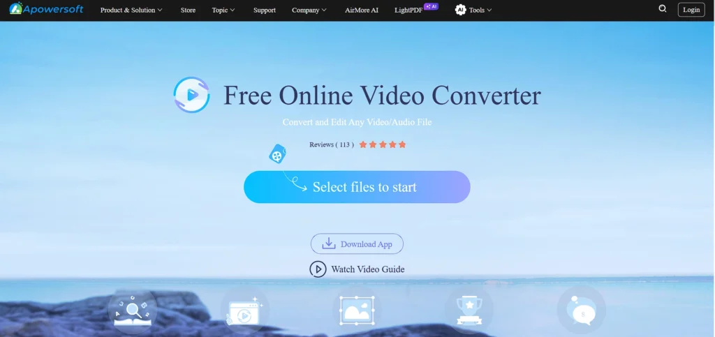 YouTube Audio Downloader Online
- Apowersoft Free Video to MP3
