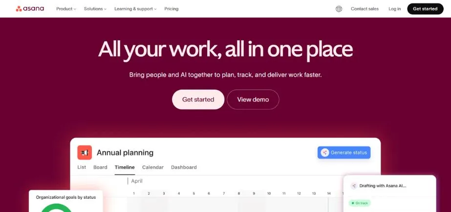 Asana - Marketing Project Management Tools