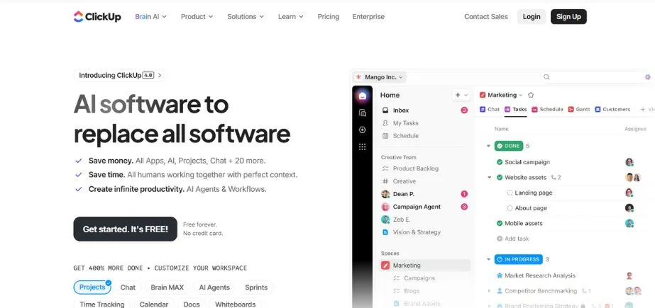 ClickUp - Marketing Project Management Tools