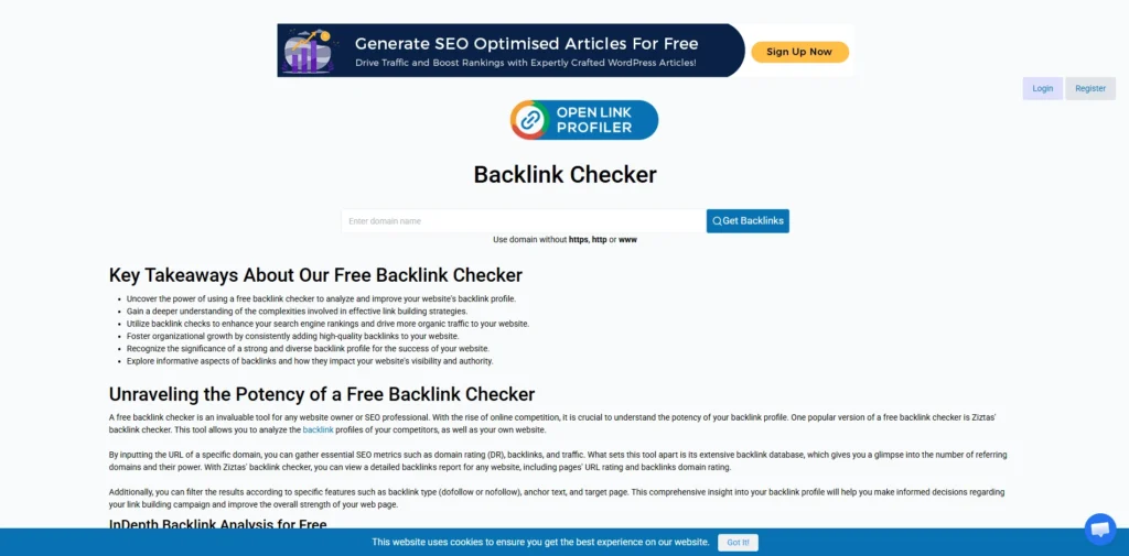 Ahrefs Alternative - OpenLinkProfiler