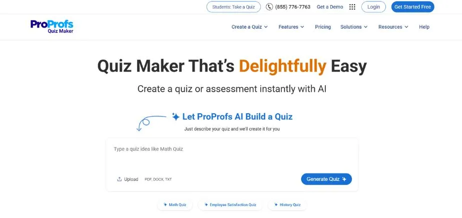 ProProfs Quiz Maker - Free Online Quiz Makers