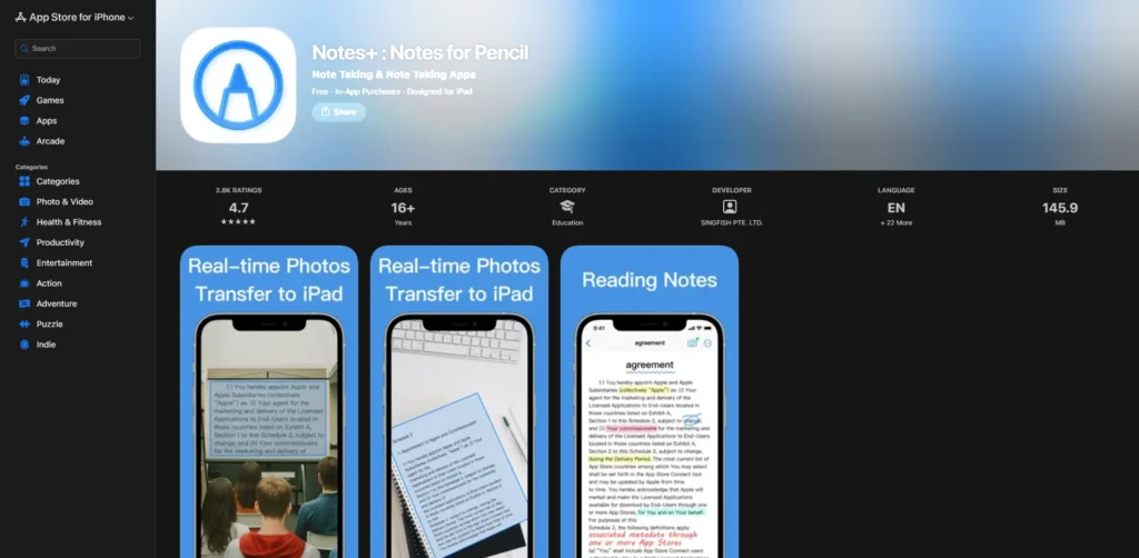 Note Taking Apps for iPad-Apple Notes