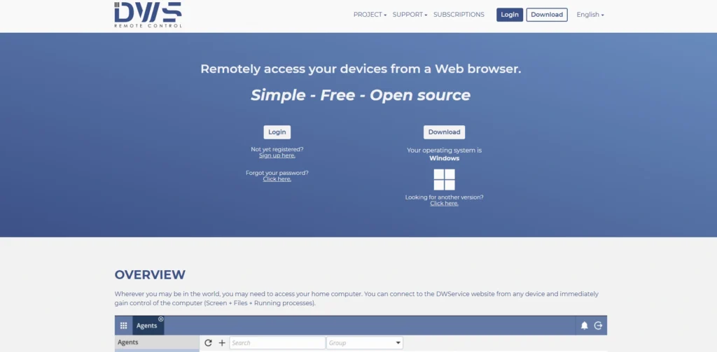 Free Remote Access Software-DWService