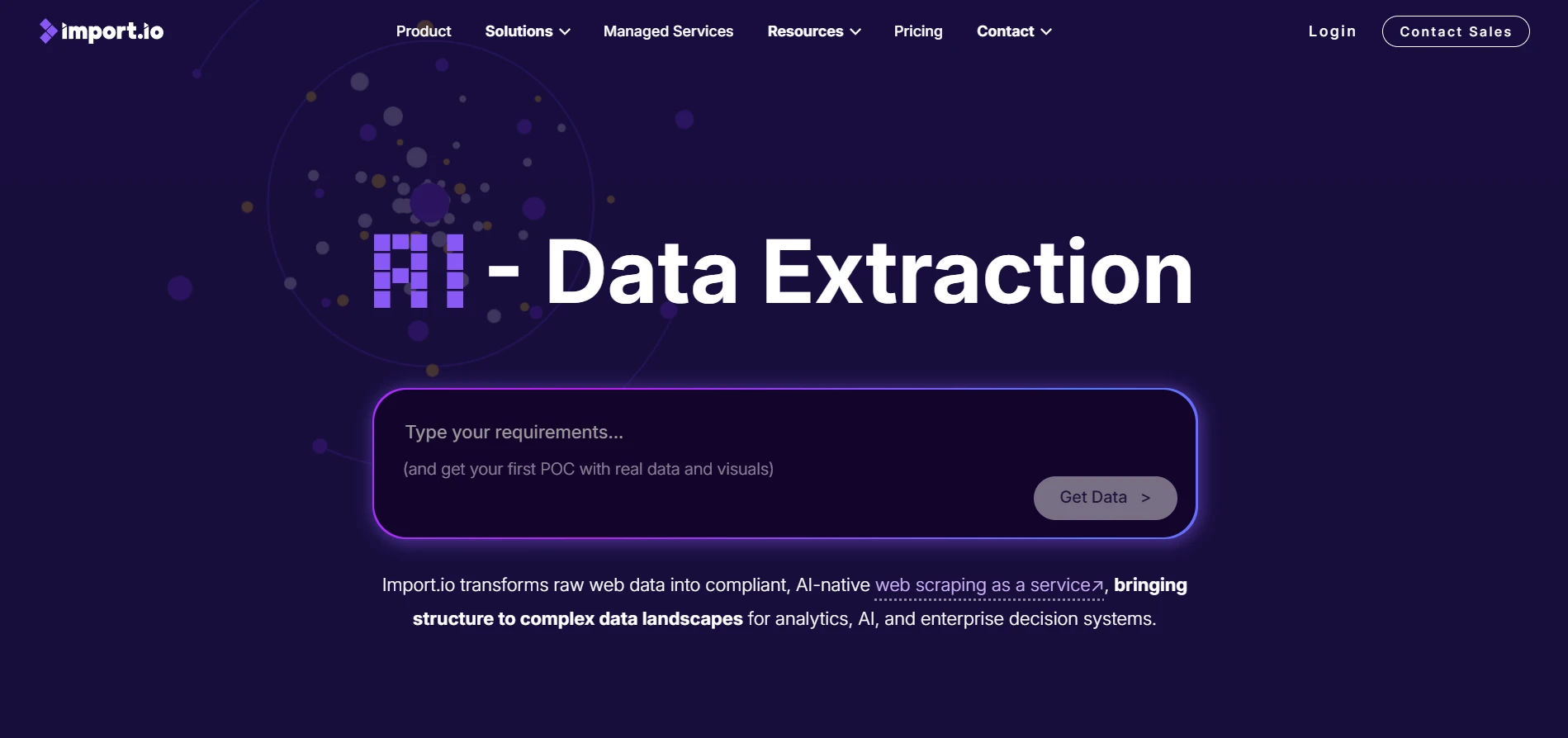 Data Extraction Tool- Import.io