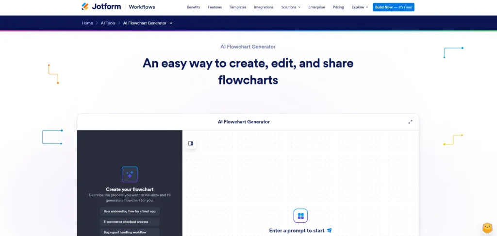 Jotform AI Flowchart Generator