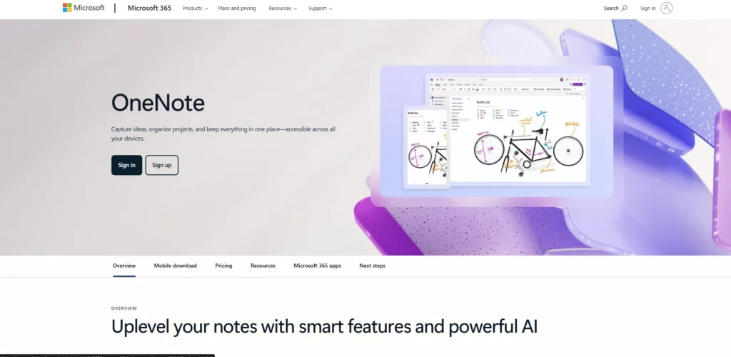Note Taking Apps for iPad-Microsoft OneNote