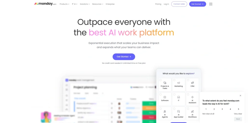 CRM Software for Startups -Monday.com (Monday Sales CRM)  