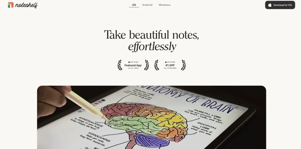 Note Taking Apps for iPad- Noteshelf
