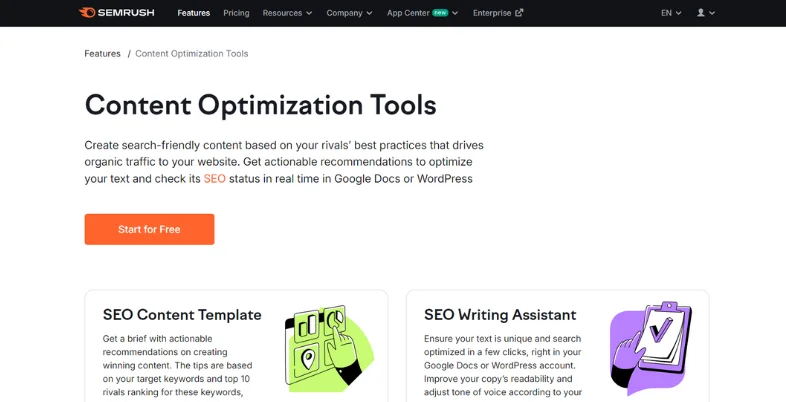 SEMrush SEO Writing Assistant - Content Optimization Tool