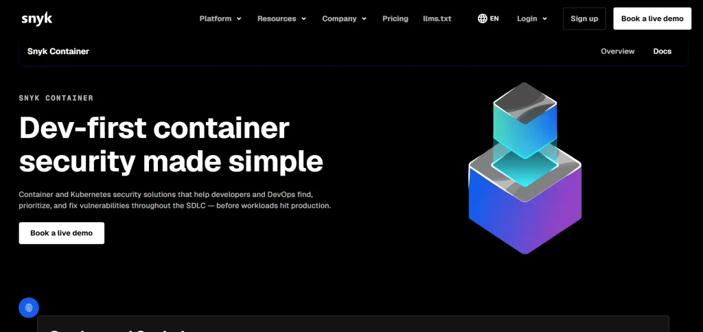 Container Scanning Tool- Sn​yk Container