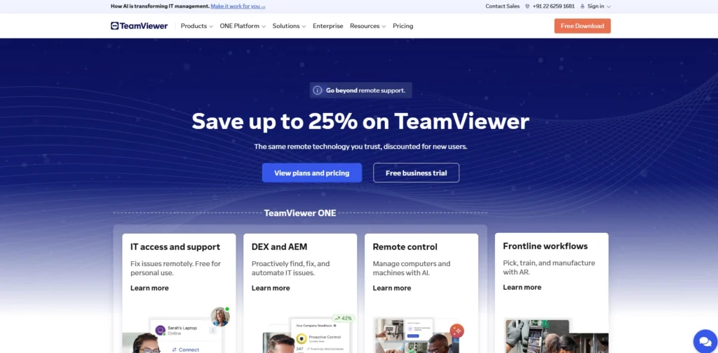 Free Remote Access Software-TeamViewer