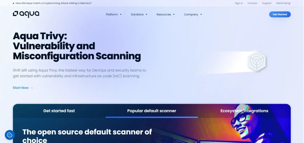 Container Scanning Tool- Trivy (Aq​u‍a Secur‌ity)