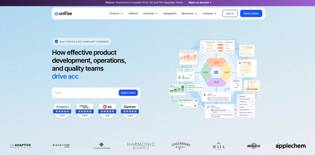 Quality Management System software - Unifize EQMS