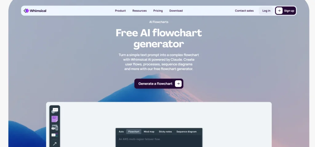 Whimsical AI Flowchart Generator