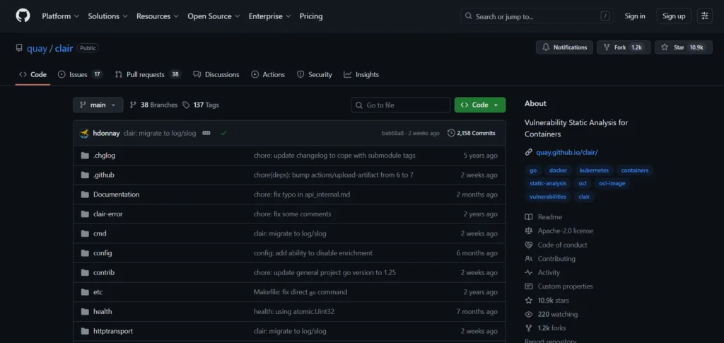 Container Scanning Tool - Clair