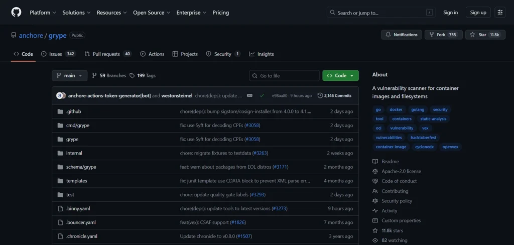 Container Scanning Tool - Grype