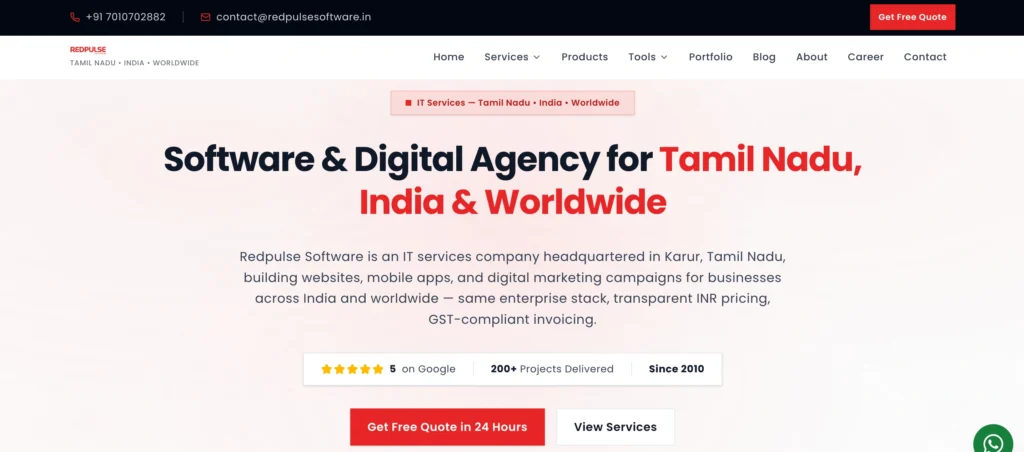 IT Company in Karur - ‌Redpulse Software