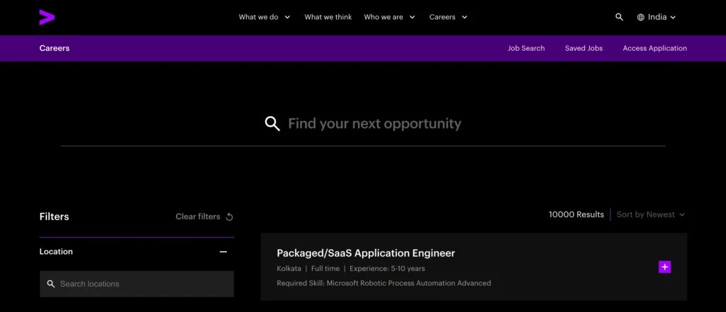 MNC Company in Chennai - Accenture