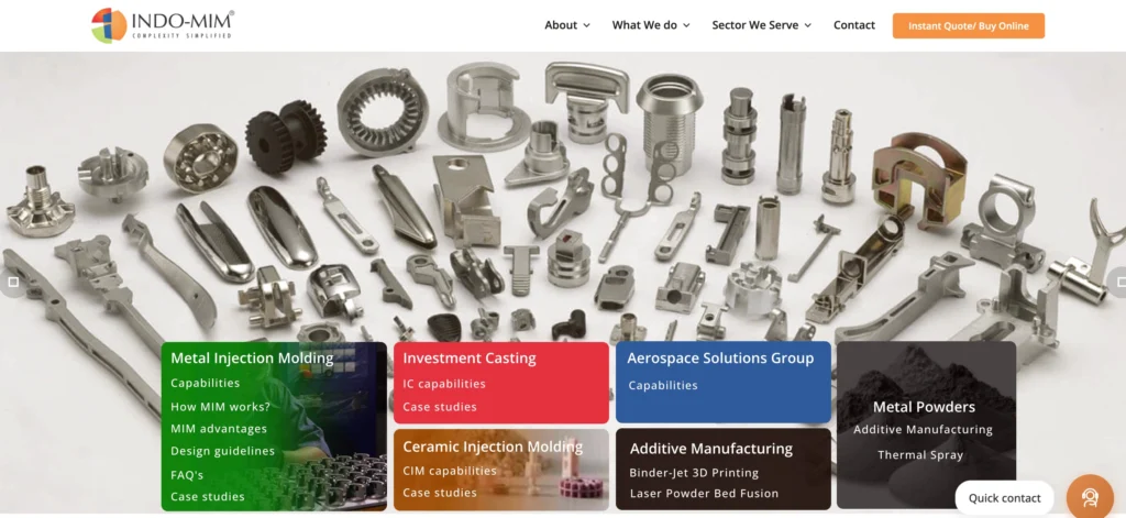 Manufacturing Company in Peenya - Indo-MIM