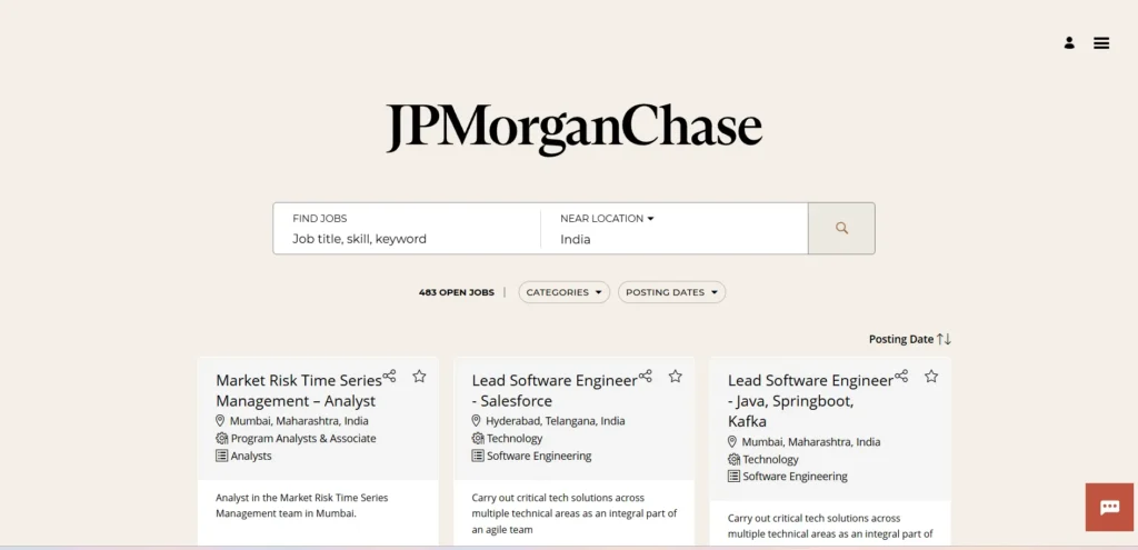 MNC Company in India- JPMorgan Chase India