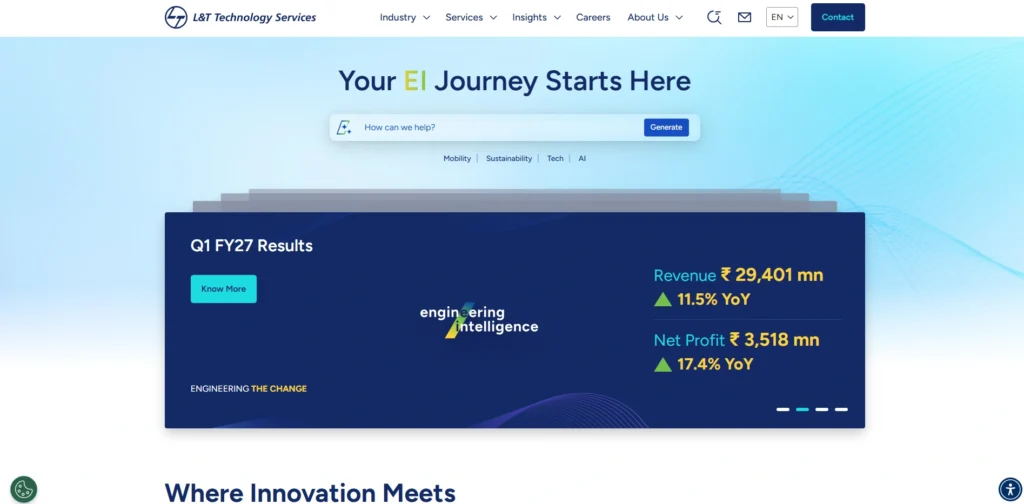 MNC Company in Vadodara- L&T Technology Services