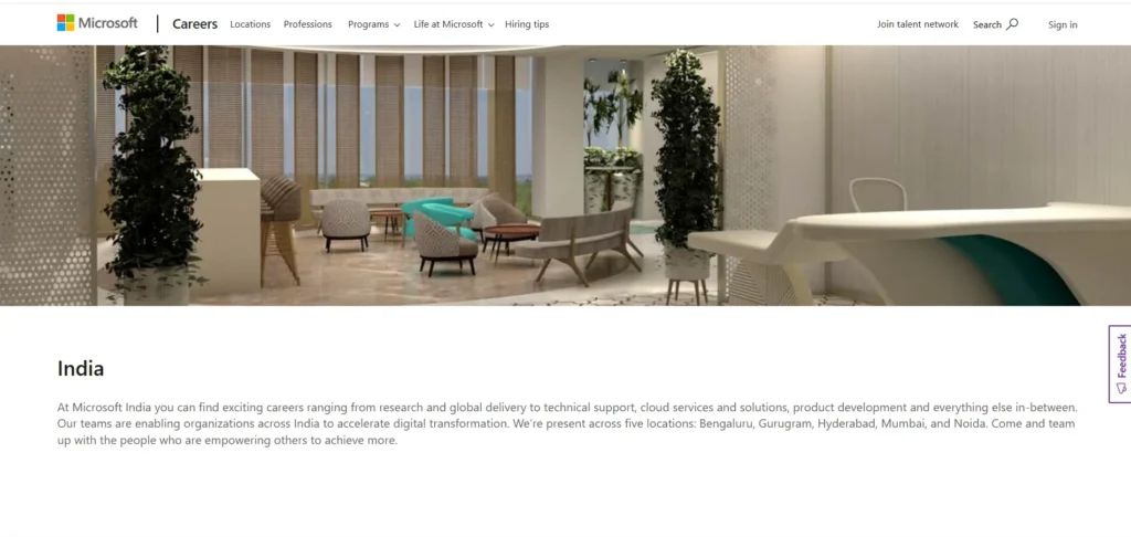 MNC Company in India- Microsoft India