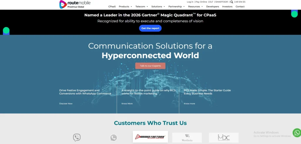 IT Company in India-  Route Mobile