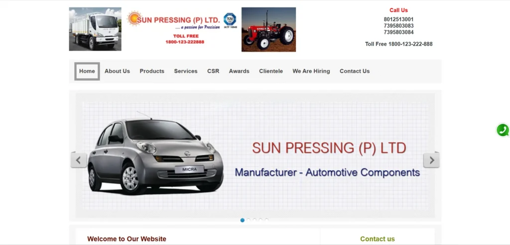 Manufacturing Company in Madurai- Sun Press⁠ing‌ Private‌ Limited