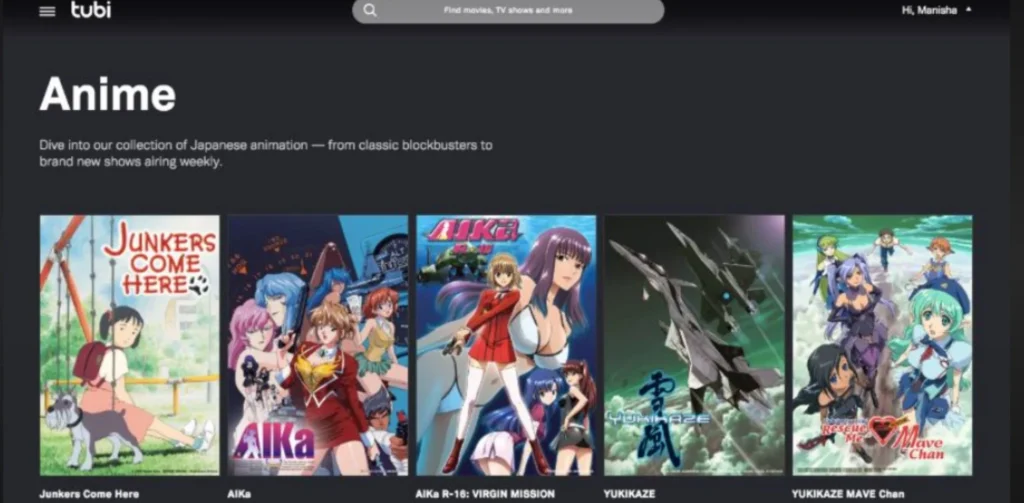 DopeBox Alternatives - Tubi TV