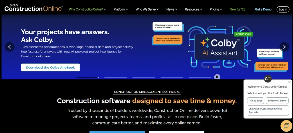Construction Project Management Software- ConstructionOnline