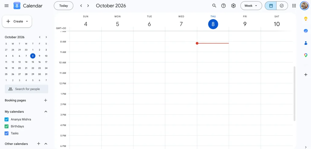 App for time management - Google Calendar