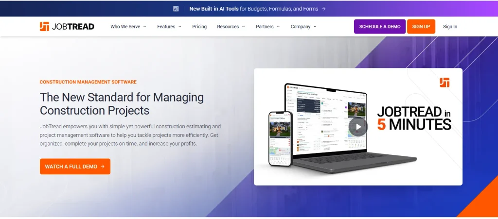 Construction Project Management Software- JobTread