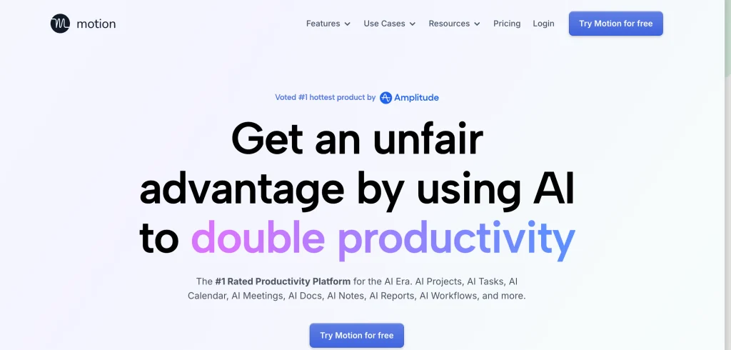 App for time management - Motion