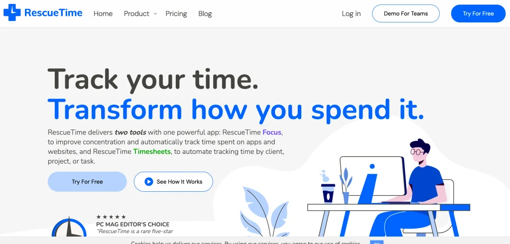 App for time management - Rescue Time
